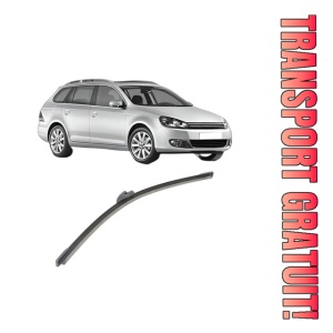 Stergator lamela spate Volkswagen GOLF VI Variant (AJ5) din 2009 - 2013, pentru luneta auto, Bosch Aerotwin, din cauciuc siliconat rezistent, 4 Stickere Auto VW