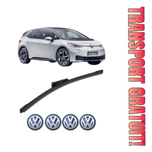 Stergator lamela spate Volkswagen ID.3 (E11, E12) din 2019 - 2023, pentru luneta auto, Bosch Aerotwin, din cauciuc siliconat rezistent, 4 Stickere Auto VW