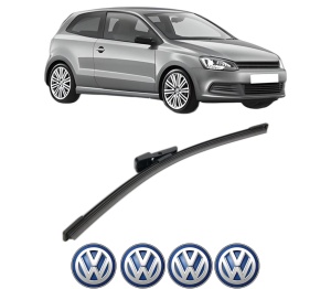 Stergator lamela spate Volkswagen POLO V (6R1, 6C1) din 2009 - 2022, pentru luneta auto, Bosch Aerotwin, din cauciuc siliconat rezistent, 4 Stickere Auto VW v25918