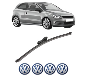 Stergator lamela spate Volkswagen POLO V (6R1, 6C1) din 2009 - 2022, pentru luneta auto, Valeo Silencio Xtrm, din cauciuc siliconat rezistent, 4 Stickere Auto VW v19018