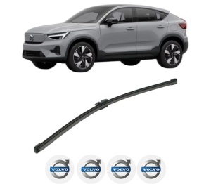Stergator lamela spate VOLVO EX40 (536) din 2024, pentru luneta auto, Valeo Silencio, din cauciuc siliconat rezistent, 4 Stickere Auto VOLVO v15718