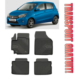 Suzuki Celerio Din 11.2014 - Prezent, Hatchback , Set Covorase Auto Tip Tavita Premium 3D, din cauciuc