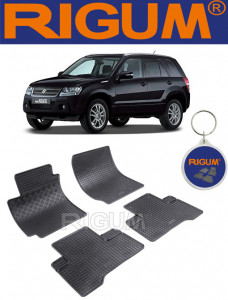 Suzuki Grand VItara II, Suv, fabricat din 2005 - 02.2015, set covorase auto dedicate, din cauciuc 100% Premium accesorii pentru autoturismul tau - masina v157503