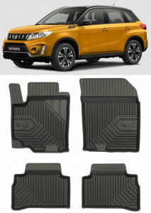 Suzuki VItara Din 03.2015 - 03.2020, Suv , Set Covorase Auto Tip Tavita Premium 3D, din cauciuc accesorii pentru autoturismul tau - masina v168371