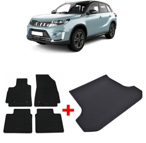 Suzuki Vitara Hybrid din 01.2020 - Prezent Suv *1 , Set Covorase + tavita portbagaj auto - Img 2