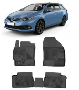 Toyota Auris II Hybrid Din 07.2013 - 12.2018, Hatchback , Set Covorase Auto Tip Tavita Premium 3D, din cauciuc accesorii pentru autoturismul tau - masina v169255