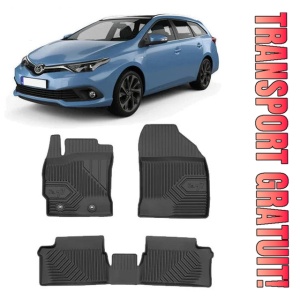 Toyota Auris II Hybrid Din 07.2013 - 12.2018, Hatchback , Set Covorase Auto Tip Tavita Premium 3D, din cauciuc