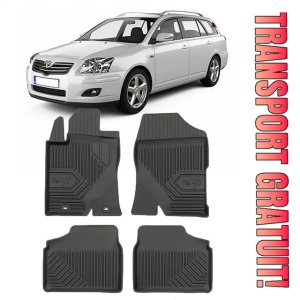 Toyota Avensis II Din 03.2003 - 12.2008, Combi , Set Covorase Auto Tip Tavita Premium 3D, din cauciuc