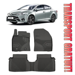 Toyota Avensis III Din 01.2009 - 08.2018, Sedan , Set Covorase Auto Tip Tavita Premium 3D, din cauciuc