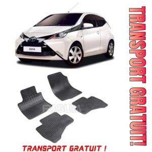 Toyota Aygo I, Hatchback, fabricat din 2005 - 06.2014, set covorase auto dedicate, din cauciuc 100% Premium - Transport Gratuit