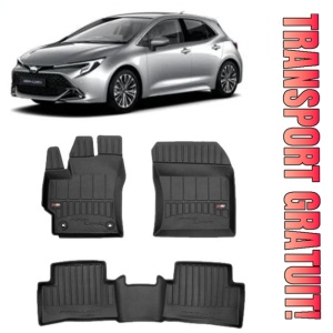 Toyota Corolla Hybrid Din 2019 - Prezent, Hatchback , Set Covorase Auto Tip Tavita Premium 3D, din cauciuc