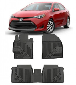 Toyota Corolla Xi Din 08.2013 - 06.2018, Sedan, E160/E170/E180 , Set Covorase Auto Tip Tavita Premium 3D, din cauciuc accesorii pentru autoturismul tau - masina v165957