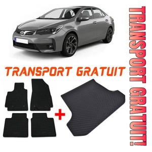 Toyota Corolla XII E210 din 03.2019 - Prezent Sedan *2 , Set Covorase + tavita portbagaj auto