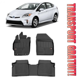 Toyota Prius III, Hatchback, Din 06.2009 - 03.2016 , Set Covorase Auto Tip Tavita Premium 3D, din cauciuc