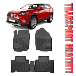 Toyota Rav4 IV Din 03.2013 - 12.2018, Suv, Hybrid , Set Covorase Auto Tip Tavita Premium 3D, din cauciuc
