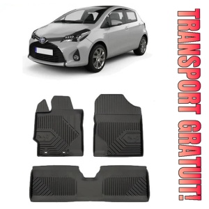 Toyota Yaris III Din 09.2011 - 08.2020, Hatchback , Set Covorase Auto Tip Tavita Premium 3D, din cauciuc