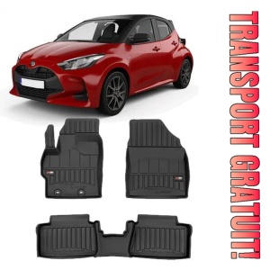 Toyota Yaris IV Hybrid Din 09.2020 - Prezent, Hatchback , Set Covorase Auto Tip Tavita Premium 3D, din cauciuc