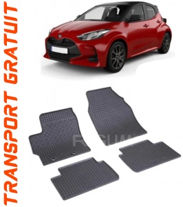 Toyota Yaris IV Hybrid, Hatchback, fabricat din 09.2020 - Prezent, set covorase auto dedicate, din cauciuc 100% Premium accesorii pentru autoturismul tau - masina v156813