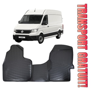 Volkswagen Crafter II 2017-2025 Set 2 covorase auto din cauciuc tip tavita premium line 3D