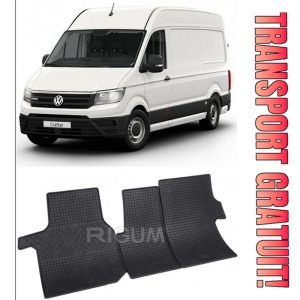 Volkswagen Crafter II, Van, fabricat din 2017 - Prezent, 3 Locuri, set covorase auto dedicate, din cauciuc 100% Premium