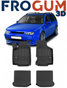 Volkswagen Golf 4, Combi, Din 1998 - 05.2007 , Set Covorase Auto Tip Tavita Premium 3D, din cauciuc accesorii pentru autoturismul tau - masina v170833
