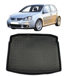 Volkswagen Golf 5 Comfortline Hatchback din 10.2003 - 2008, Tavita Pentru Portbagaj Lux Premium Dedicata, Roata Rezerva Ingusta / Kit Reparatie *2 accesorii pentru autoturismul tau - masina v192071