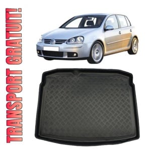 Volkswagen Golf 5 Comfortline Hatchback din 10.2003 - 2008, Tavita Pentru Portbagaj Lux Premium Dedicata, Roata Rezerva Ingusta / Kit Reparatie *1
