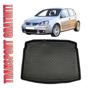 Volkswagen Golf 5 Comfortline Hatchback din 10.2003 - 2008, Tavita Pentru Portbagaj Lux Premium Dedicata, Roata Rezerva Ingusta / Kit Reparatie *2