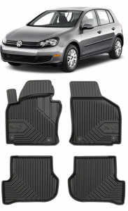 Volkswagen Golf 5 Din 10.2003 - 09.2012, Hatchback , Set Covorase Auto Tip Tavita Premium 3D, din cauciuc accesorii pentru autoturismul tau - masina v164404