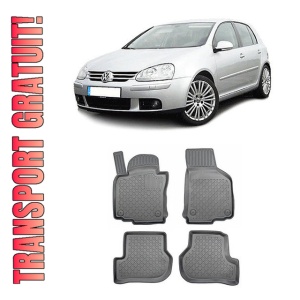 Volkswagen Golf 5, Hatchback, Din 10.2003 - 09.2012 , Set Covorase Auto Tip Tavita Premium 3D, din cauciuc