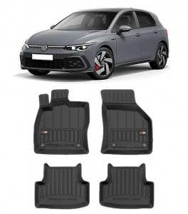 Volkswagen Golf 7 Gti, Hatchback, Din 10.2012 - 12.2019 , Set Covorase Auto Tip Tavita Premium 3D, din cauciuc accesorii pentru autoturismul tau - masina v172557