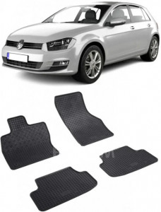 Volkswagen Golf 7, Hatchback, fabricat din 10.2012 - 12.2019, set covorase auto dedicate, din cauciuc 100% Premium accesorii pentru autoturismul tau - masina v160420