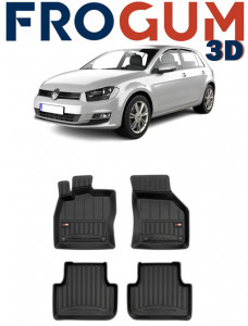 Volkswagen Golf 7 Sportsvan Din 05.2014 - 12.2020, Van , Set Covorase Auto Tip Tavita Premium 3D, din cauciuc accesorii pentru autoturismul tau - masina v163607