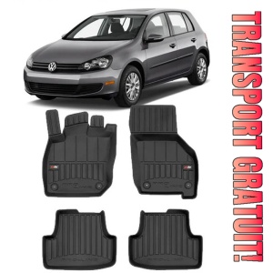 Volkswagen Golf 8 Mhev, Hatchback, Din 05.2020 - Prezent , Set Covorase Auto Tip Tavita Premium 3D, din cauciuc