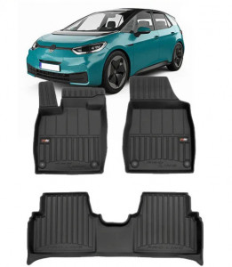 Volkswagen Id.3 Din 11.2019 - Prezent, Hatchback , Set Covorase Auto Tip Tavita Premium 3D, din cauciuc accesorii pentru autoturismul tau - masina v162552