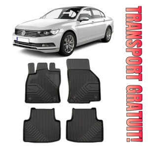 Volkswagen Passat B8 Din 12.2014 - Prezent, Sedan , Set Covorase Auto Tip Tavita Premium 3D, din cauciuc