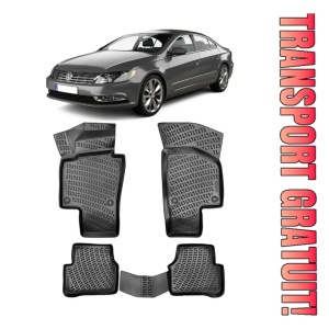 Volkswagen Passat CC 2005-2010 Set 4 covorase auto din cauciuc tip tavita premium line 3D