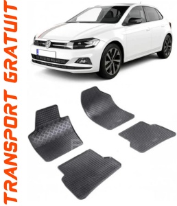 Volkswagen Polo VI, Hatchback, fabricat din 10.2017 - Prezent, set covorase auto dedicate, din cauciuc 100% Premium accesorii pentru autoturismul tau - masina v154601