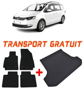Volkswagen Sharan II din 09.2010 - Prezent Van 5 Locuri *1, Set Covorase + tavita portbagaj auto accesorii pentru autoturismul tau - masina v1636