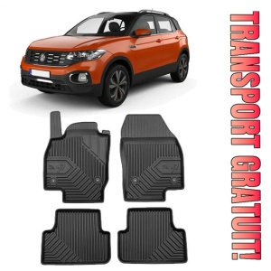 Volkswagen T-Cross Din 04.2019 - Prezent, Suv , Set Covorase Auto Tip Tavita Premium 3D, din cauciuc