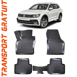 Volkswagen Tiguan II 2016- Set 4 covorase auto din cauciuc tip tavita premium line 3D accesorii pentru autoturismul tau - masina v241870