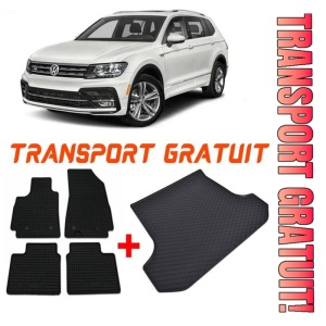 Volkswagen Tiguan II din 05.2016 - Prezent Suv *2 , Set Covorase + tavita portbagaj auto