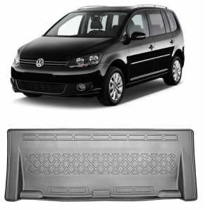 Volkswagen Touran I, Van, Din 03.2003 - 08.2015, Rand 3 , Set Covorase Auto Tip Tavita Premium 3D, din cauciuc accesorii pentru autoturismul tau - masina v174122