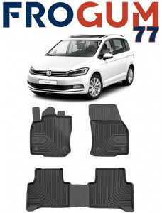 Volkswagen Touran II Din 09.2015 - Prezent, Van , Set Covorase Auto Tip Tavita Premium 3D, din cauciuc accesorii pentru autoturismul tau - masina v165601