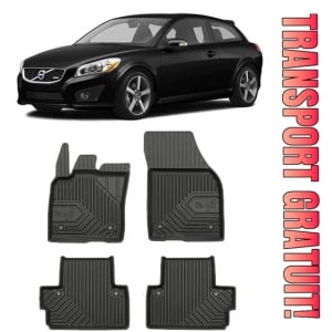 Volvo C30 Din 2006 - 12.2012, Hatchback , Set Covorase Auto Tip Tavita Premium 3D, din cauciuc