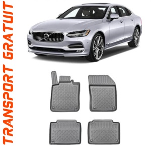 Volvo S90, Sedan, Din 09.2016 - Prezent, 4X4 , Set Covorase Auto Tip Tavita Premium 3D, din cauciuc accesorii pentru autoturismul tau - masina v174550