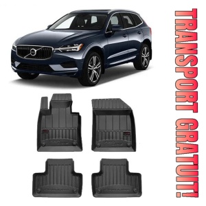 Volvo Xc60 II, Suv, Din 07.2017 - Prezent , Set Covorase Auto Tip Tavita Premium 3D, din cauciuc