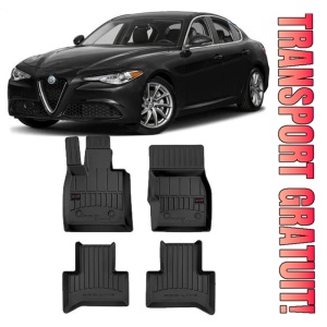 Alfa Romeo Giulia, Sedan, Din 06.2016 - Prezent , Set Covorase Auto Tip Tavita Premium 3D, din cauciuc