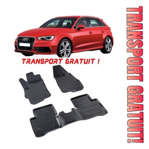 Audi A3 (Typ 8V) Sportback 2013-2020 Set 4 covorase auto din cauciuc tip tavita premium line 3D - Transport Gratuit!