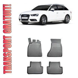 Audi A4 B8, Combi, Din 04.2008 - 10.2015 , Set Covorase Auto Tip Tavita Premium 3D, din cauciuc